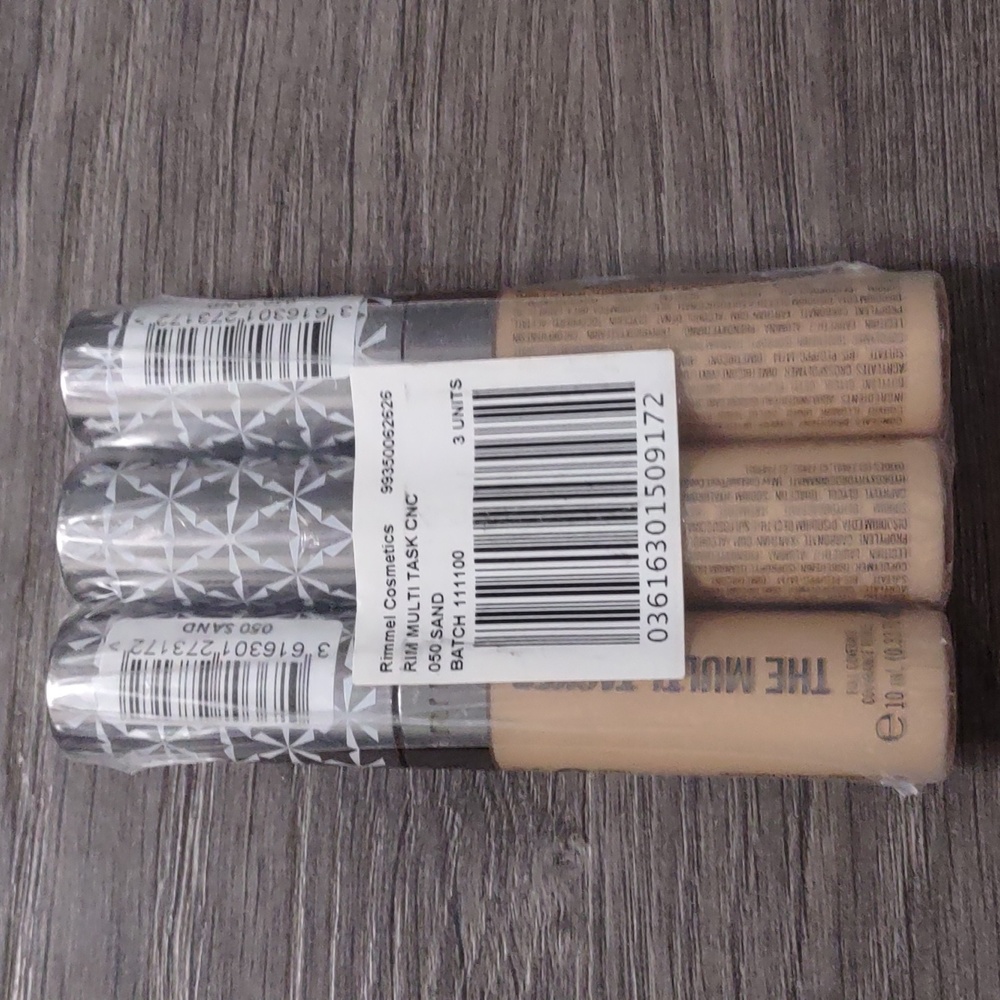 2/$35 BNIP 3 Tubes of Rimmel Multitasker Concealer in Shade 050 Sand
